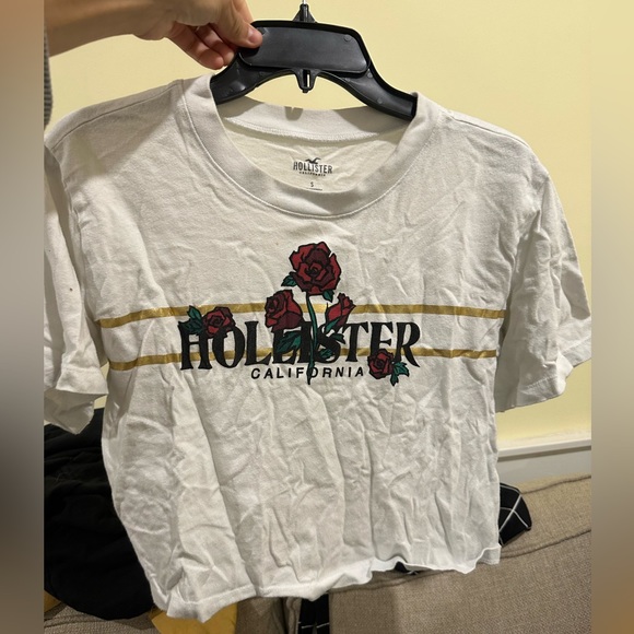 Hollister Tops - Hollister Logo Rose Crop Small